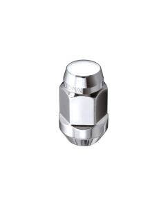 McGard Hex Lug Nut (Cone Seat Bulge Style) M12X1.25 / 3/4 Hex / 1.45in. Length (4-Pack) - Chrome - 69413