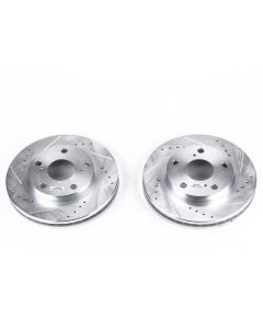 Power Stop 92-01 Toyota Camry Front Evolution Drilled & Slotted Rotors - Pair - JBR711XPR