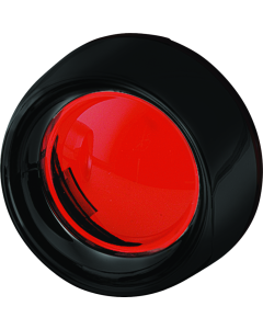 Gloss Black Kuryakyn Deep Dish Bezels - Red Lens
