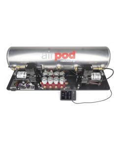 Ridetech RidePro E5 Air Ride Control System 5Gal Dual Compressor AirPod Hi-Flow Big Red 3/8in Valves - 30514700