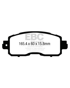 EBC Brakes Ultimax OEM Plus Front Disc Brake Pad Set FMSI D1650 Nissan Front- EBC-UD1650