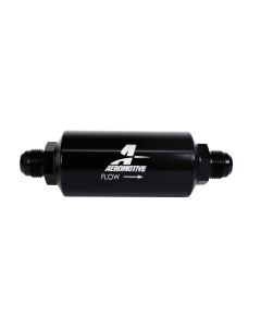 Aeromotive In-Line Filter - (AN -10 Male) 10 Micron Fabric Element Bright Dip Black Finish - 12387