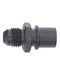 DeatschWerks 6AN Male Flare to Toyota Module Quick Connect - Anodized Matte Black - 6-02-0127-B