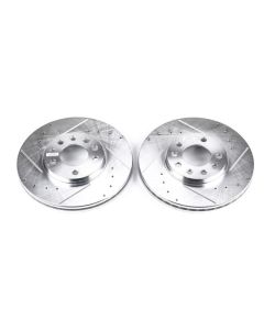 Power Stop 99-03 Saab 9-3 Front Evolution Drilled & Slotted Rotors - Pair - EBR613XPR