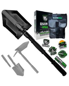 Rhino USA Straight Handle Recovery Shovel W/Pick - RNO-ETOOL-3