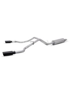 Gibson 19-22 Ford Ranger Lariat 2.3L 2.5in Cat-Back Dual Sport Exhaust - Black Elite - 69550B