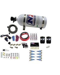Nitrous Express 8 Cyl Soft Line Shark Rail Nitrous Kit w/10lb Bottle Pushloc - 80008-10