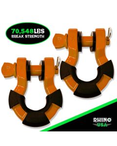 Rhino USA 8T Super Shackle 2-Pack (Orange) - SUPERSHACK-ORG