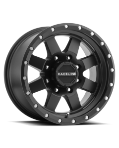 Raceline 935B Defender 18x9in / 8x165.1 BP / 18mm Offset / 130.81mm Bore - Satin Black Wheel - 935B-89080+18