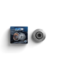 SHW Performance Without Ceramic Brakes Right Rear Slotted Monobloc Brake Rotor Porsche Panamera GTS