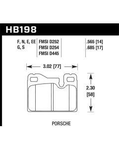 Hawk 87-89 Porsche 924 2.5L S Rear ER-1 Brake Pads - HB198D.685