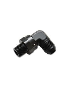 90° Swivel Adapter: -10AN to 3/8 NPT, Anodized Black
