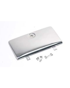 Kentrol 72-86 Jeep CJ Glove Box Door Use with OE Key Lock - Polished Silver - 30526