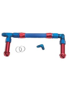 Russell Performance -6 AN to 3/8in Female NPT ProFlex Demon Carb Dual Inlet Carb Kit (Endura) - 641261