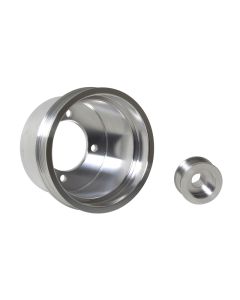 BBK 94-98 Mustang 3.8 V6 Underdrive Pulley Kit - Lightweight CNC Billet Aluminum (2pc) - 1619