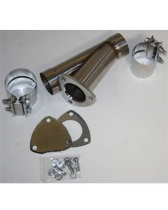Granatelli 3.0in Stainless Steel Manual Exhaust Cutout Kit w/Slip Fit/Band Clamp - 305530