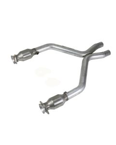 BBK 11-14 Mustang 3.7 V6 Short Mid X Pipe With Catalytic Converters 2-1/2 For BBK Long Tube Headers - 1461