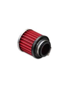 Red Crankcase Breather Filter with Chrome Cap - VIBR-2188