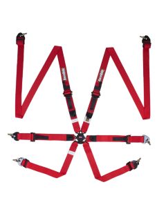 RaceQuip Red FIA CAMLOCK 6pt 2in Pull Up Lap FHR - 856016