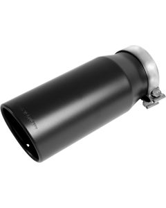 MagnaFlow Tip Stainless Black Coated Single Wall Round Single Outlet 6in Dia 5in Inlet 13in L - 35239