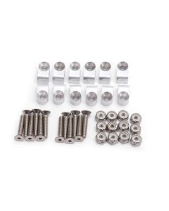 Russell Performance Billet 3/16in Tubing Clamp Natural Finish (12 pcs.) - 654020
