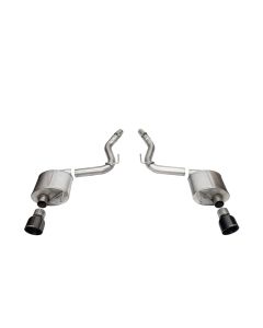 Corsa 24+ Ford Mustang GT Touring Axle-Back Dual Rear Exit with 4.5in Pro Series Black PVD Tips - 21256BLK