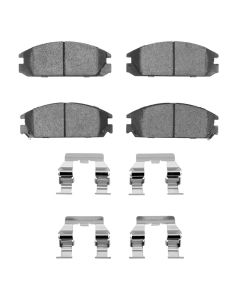 DFC 85-89 Acura Integra Front 5000 Advanced Semi Metallic Brake Pads and Hardware Kit - 1551-0334-01