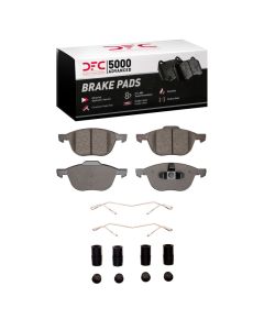 DFC 04-18 Ford Focus Front 5000 Advanced Low Metallic Brake Pads and Hardware Kit - 1552-1044-01