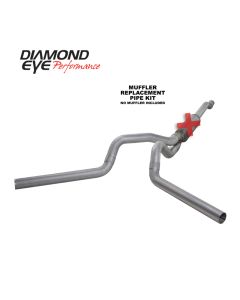 Diamond Eye Performance Exhaust System 4 Inch Aluminized Turbo Back with Muffler for Dodge Ram 2500/3500 5.9L Cummins Diesel 2003-2004 - depK4340A-RP