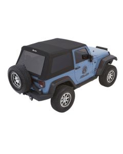Bestop 07-18 Jeep Wrangler JK 2-Door Trektop Glide (Premium Black Twill) - 54922-17