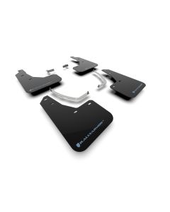 Rally Armor 2025 Hyundai Ioniq 5 PE Black UR Mud Flap w/ Performance Blue Logo - MF137-UR-BLK-PBL