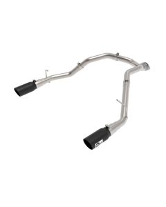 aFe Large Bore-HD 3 IN 409 Stainless Steel DPF-Back Exhaust System w/Black Tip RAM 1500 20-21 V6-3.0 - 49-42080-B