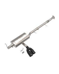 AFE 23-24 L4 GM Colorado/Canyon Rebel Series 3 IN 304 Stainless Steel Cat-Back System w/Black Tip - 49-34142-B