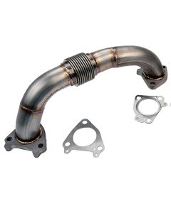 Wehrli 01-16 Chevrolet 6.6L Duramax 2in Stainless Driver Side Up Pipe w/Gaskets (Single/Twin Turbo) - WCF100652