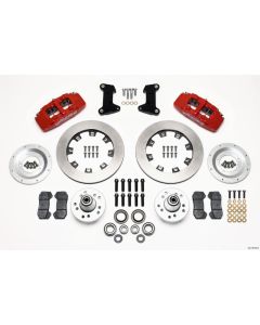 Wilwood Dynapro 6 Front Hub Kit 12.19in Red 74-80 Pinto/Mustang II Disc Spindle only - 140-10742-R