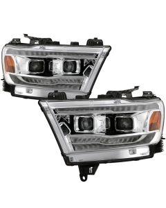 Spyder Dodge Ram 19-20 Halogen Model Only Projector Headlights Chrome PRO-YD-DR19HALAP-SEQ-C - 5087638