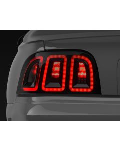 Raxiom 96-98 Ford Mustang Icon LED Tail Lights- Black Housing (Smoked Lens) - 389876