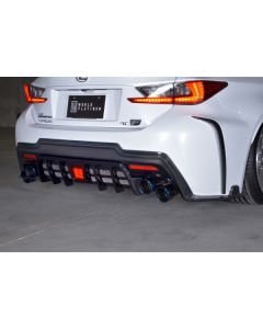 Rowen Rear Diffuser w/LED Fog with Relay (CFRP) for Lexus RC F ~MC - SKU#: ROWE-1L003P10LR