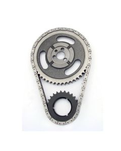 COMP Cams Hi-Tech Roller Timing Set for Chevrolet Small Block V8 283-400 1957-1986, Steel Gears, 3/8" Hex Drive, Double Roller Chain - 3110CPG