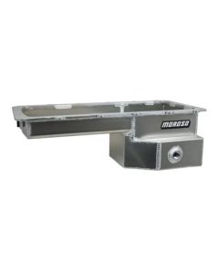 Moroso Road Race Baffled Wet Sump 9qt 6-5/8in Aluminum Oil Pan Ford 5.0 Coyote w/Rear Sump- MORO-20572
