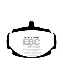 EBC 62-81 Mg MGB 1.8 Redstuff Front Brake Pads - DP3107C