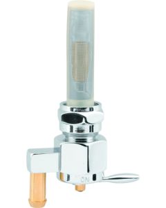 Bikers Choice 57-74 XL Chrome Hex Petcock 3/8 NPT Down Outlet - 489644