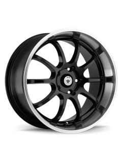 Konig Lightning 15x7 4x100 ET38 Black/Machine Lip - LI57100385