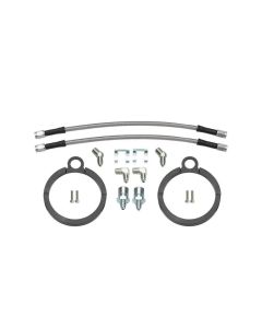 Wilwood -3 3/8-24 IF 90 Degree Clamp 3" Axle Tube Weld Tab Flexline Kit-Axle Bracket- WILW-220-17289