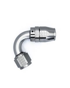 DeatschWerks 10AN Female Swivel 120-Degree Hose End CPE - Anodized Titanium - 6-02-0826