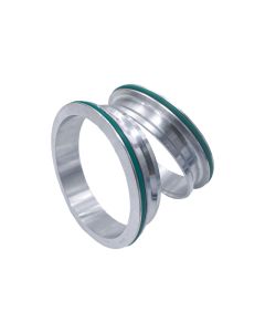 Granatelli Aluminum Dual Seal Clamp 4.0in Weld-on Ferrule Set - 318540F