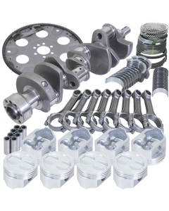 Eagle Chevy 350 1Pc 3.480in Crank 5.700in I-Beam Rods 4.040in Pistons 153 Tooth FP Balanced Assembly - B15403L04053