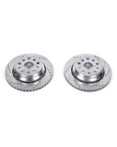 Power Stop 07-17 Lexus LS460 Rear Evolution Drilled & Slotted Rotors - Pair - JBR1350XPR