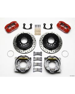 Wilwood Dynapro Low-Profile 11.00in P-Brake Kit Drill-Red Small Ford 2.50in Offset - 140-11403-DR
