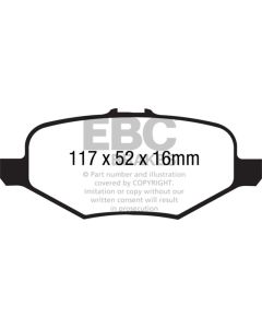 EBC 13+ Ford Explorer 3.5 Twin Turbo 4WD Extra Duty Rear Brake Pads - ED91887